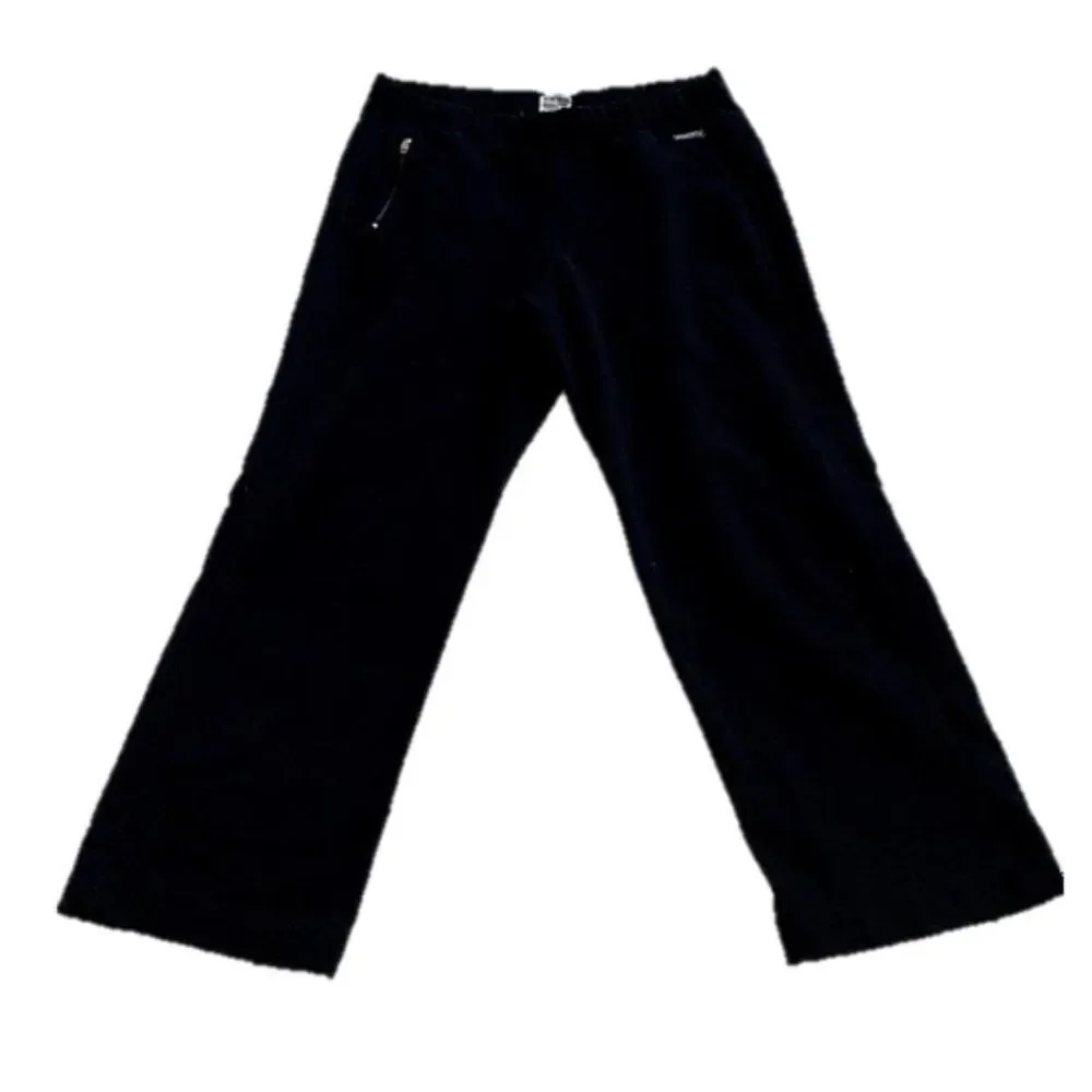 Athleta Black Cropped Yoga Track Active Pants